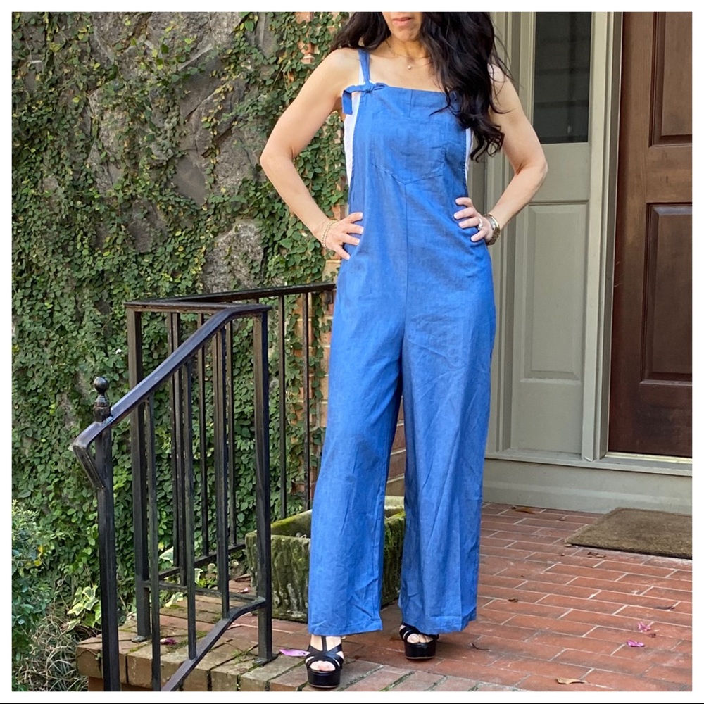 ✨LAST ONE✨Chic denim wide leg jumpsuit - Picture 6 of 8